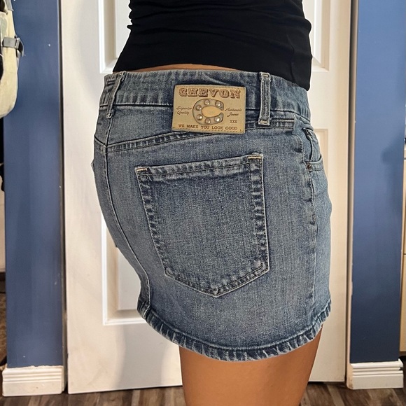 Denim Mini Skirt - Picture 2 of 7